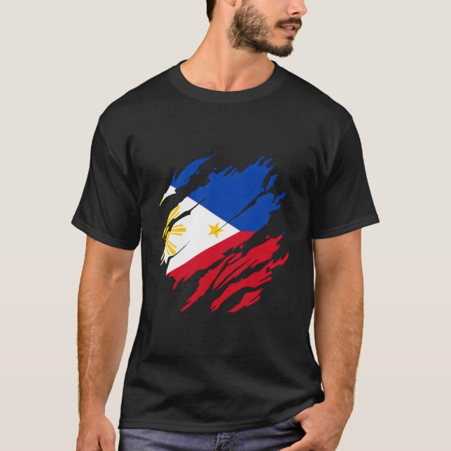 Proud Philippine Flag Fans Philippines T-Shirt (Front)