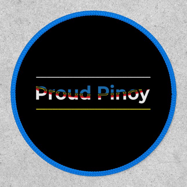 Proud Pinoy - Filipino Flag Abstract Geometric Patch (Front)