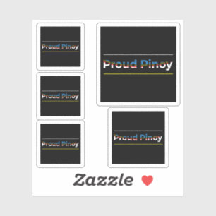 Proud Pinoy - Filipino Flag Abstract Geometric Sticker