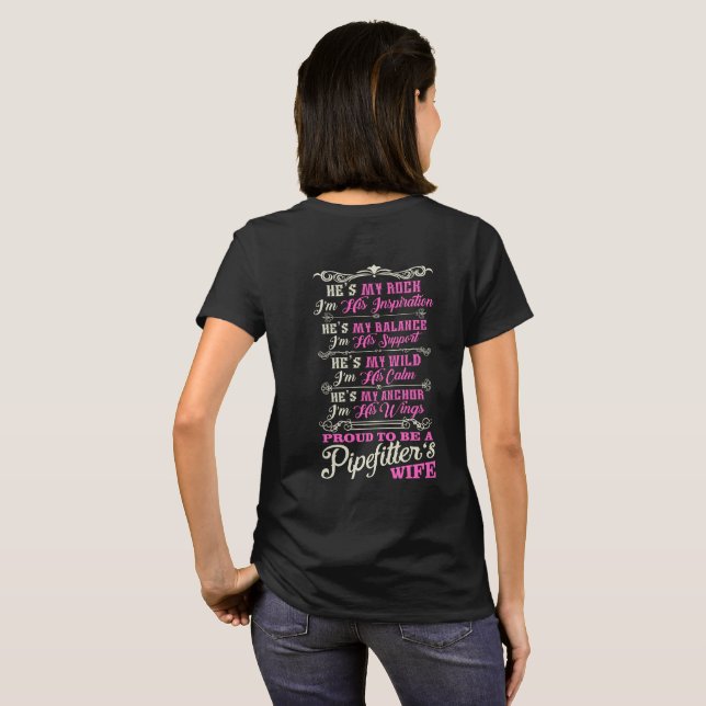 Proud Pipefitters Wife T-Shirt (Back Full)