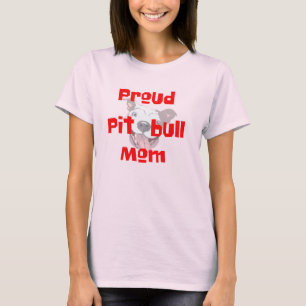proud pit bull mom gift dog lover t-shirt design