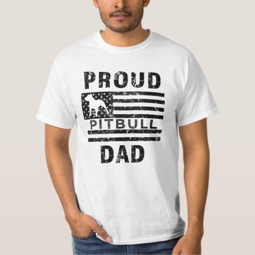 Proud Pitbull Dad Shirt Mens Funny Pit Bull Tshirt