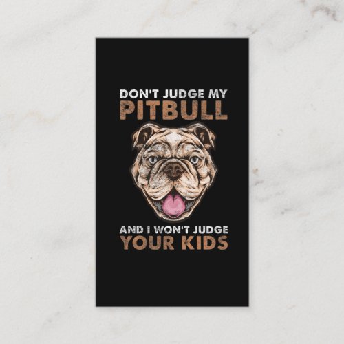 Proud Pitbull Mom Dog Owner Pit Bull Mother Business Card