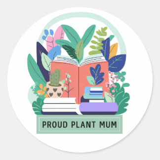Proud Plant Mom Classic Round Sticker