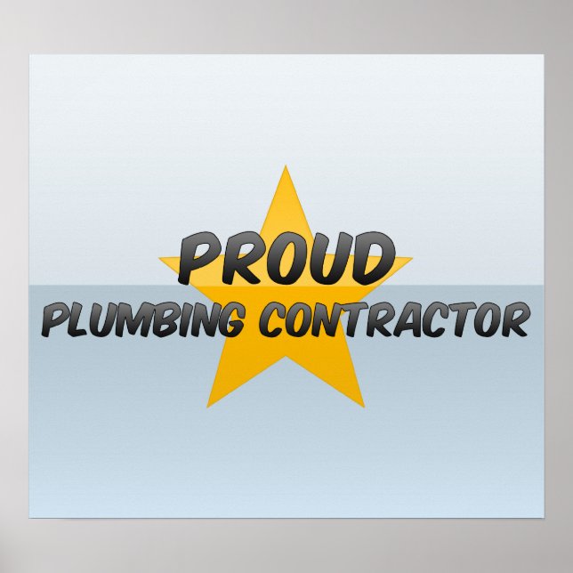 Proud Plumbing Contractor Poster (Front)