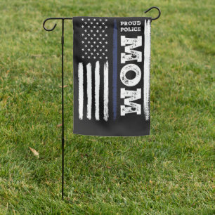 Proud Police Mom Garden Flag