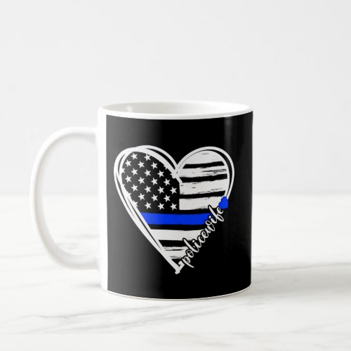 Proud Police Of A Police Officer Heart Cop Coffee Mug