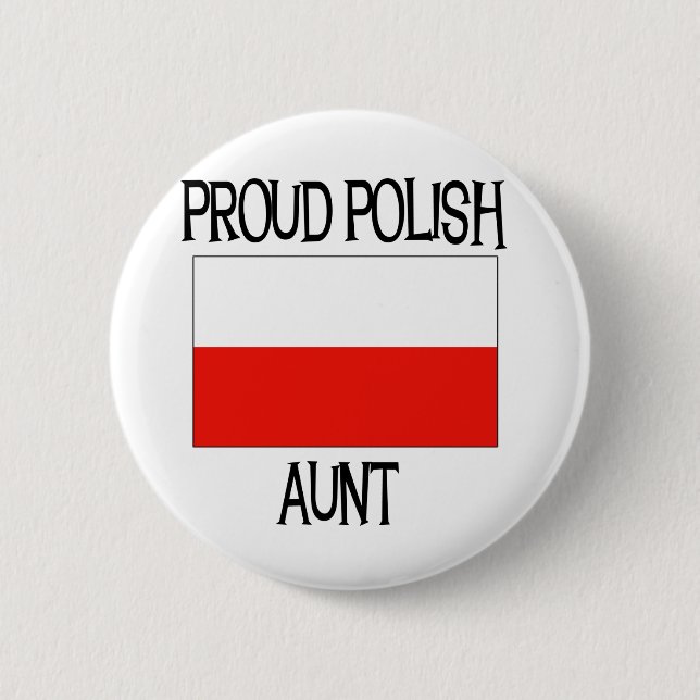 Proud Polish Aunt Pinback Button (Front)
