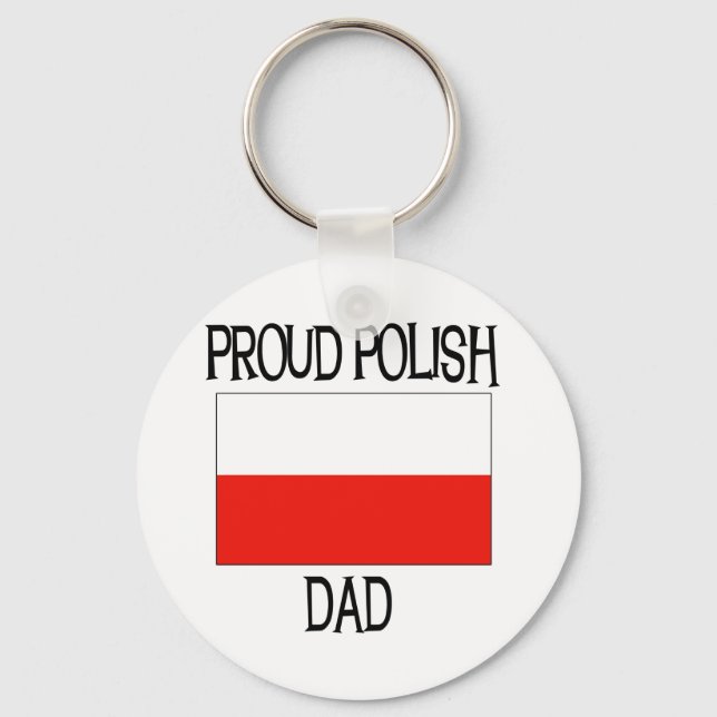 Proud Polish Dad Keychain (Front)