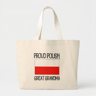 Proud Polish Great Grandma Large Tote Bag