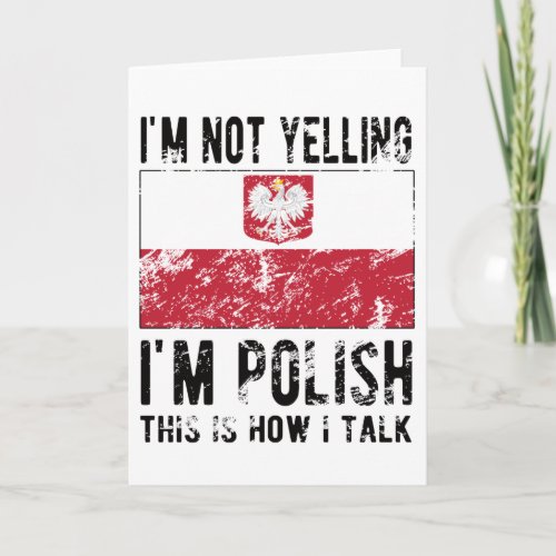 Proud Polish Heritage Poland Roots Polish Flag Card