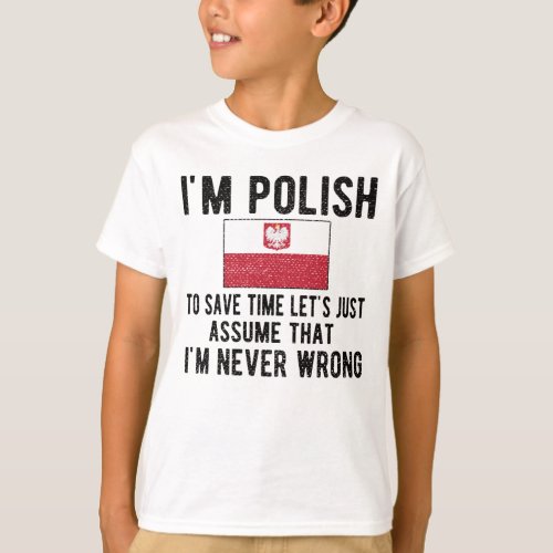 Proud Polish Heritage Poland Roots Polish Flag T_Shirt