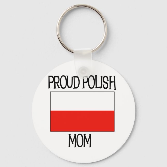 Proud Polish Mom Keychain (Front)