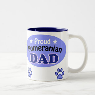 Proud Pomeranian Dad Two-Tone Coffee Mug