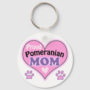 Proud Pomeranian Mom Keychain