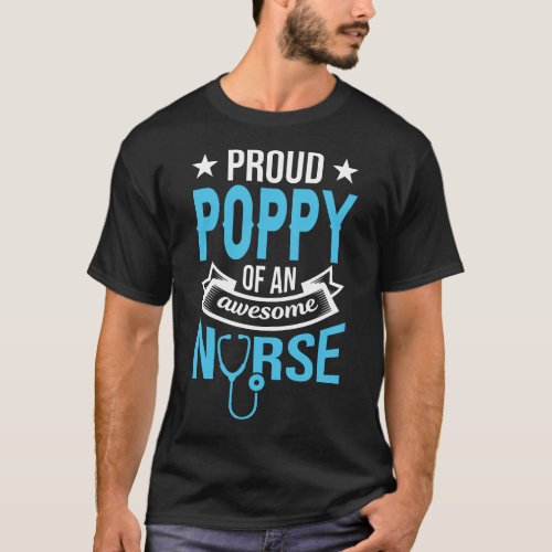 Proud POPPY Of An Awesome Nurse T_Shirt