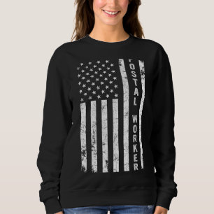 Proud Postal Worker Postman Memorial Day Black Ame Sweatshirt