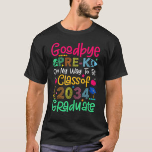 Proud Pre K Nursery Class Of 2034 Senior Graduate T-Shirt