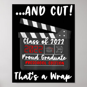 Proud preschool graduate funny pre-k preschooler poster