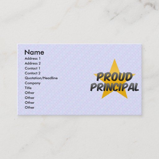 Customizable Proud Principal Business Card Templates