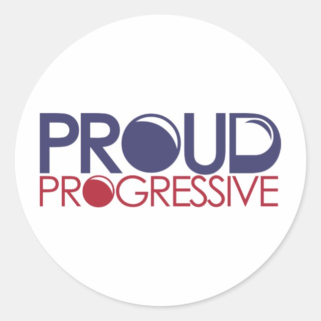 Proud Progressive Classic Round Sticker (Front)