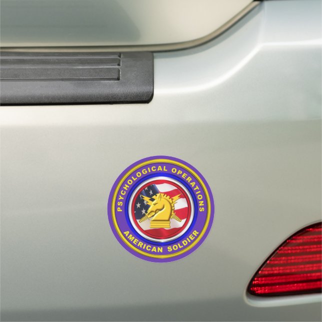 Proud Psychological Operations Veteran Car Magnet (In Situ)