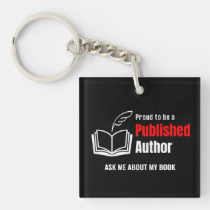 Proud PUBLISHED AUTHOR Keychain