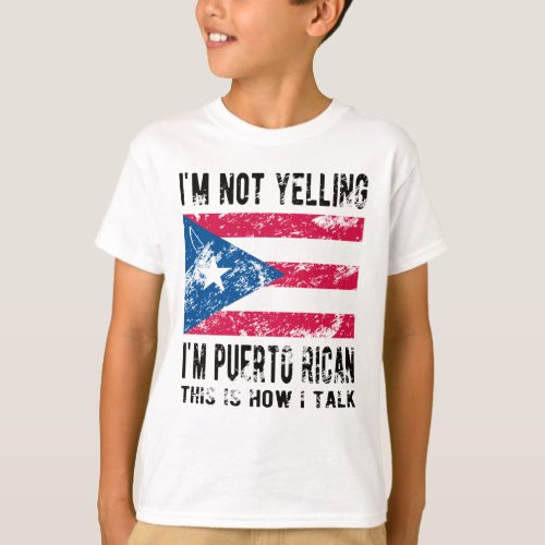 Proud Puerto Rican Roots Puerto Rico Flag Heritage T_Shirt