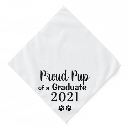 Proud Pup Of A Graduate Class 2021 Graduation Dog  Bandana