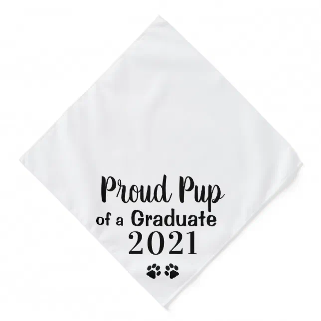Proud Pup Of The Graduate Graduation Class Of 2024 Dog Bandana (737 Lime, One Size