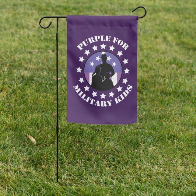 Proud Purple Up For Military House Flag (In SItu)
