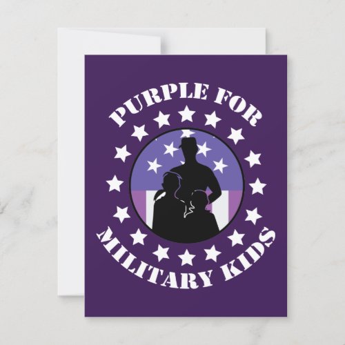 Proud Purple Up For Military Kids Family Version