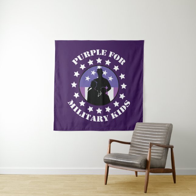 Proud Purple Up For Military Tapestry (In Situ)