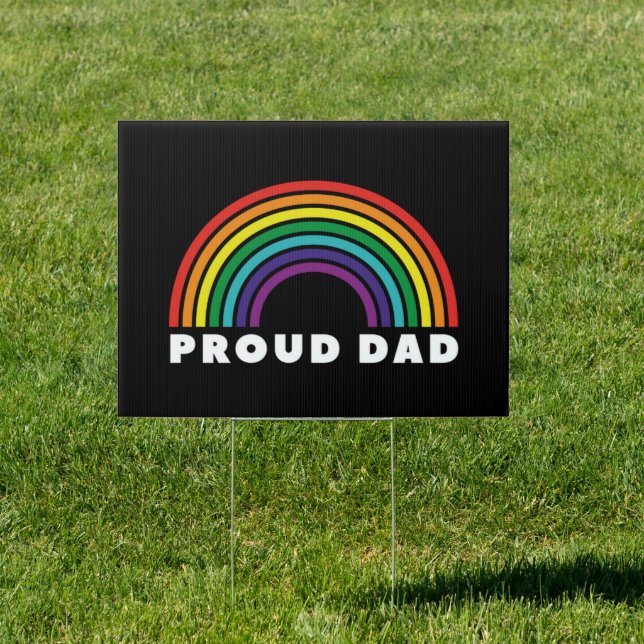 Proud Rainbow Dad Sign (Insitu)