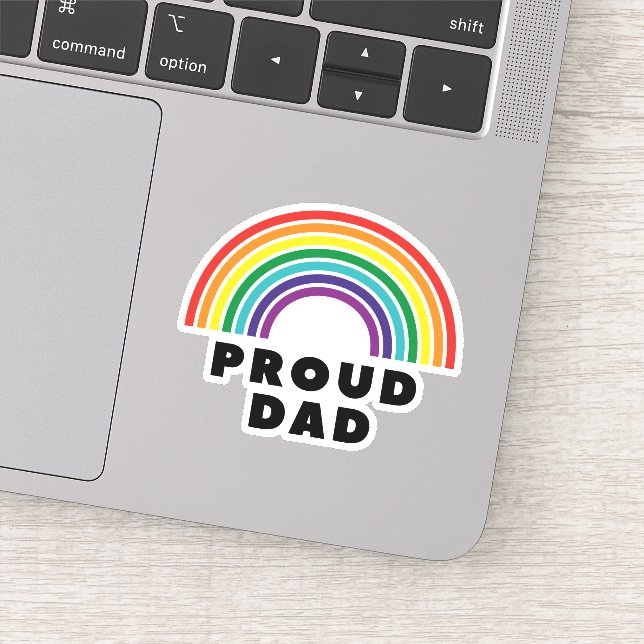 Proud Rainbow Dad Sticker (Detail)
