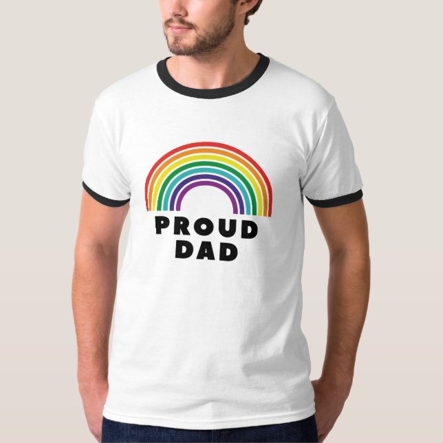 Proud Rainbow Dad T-Shirt (Front)