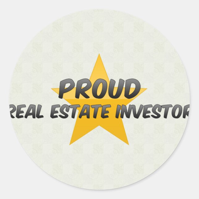 Proud Real Estate Investor Classic Round Sticker (Front)