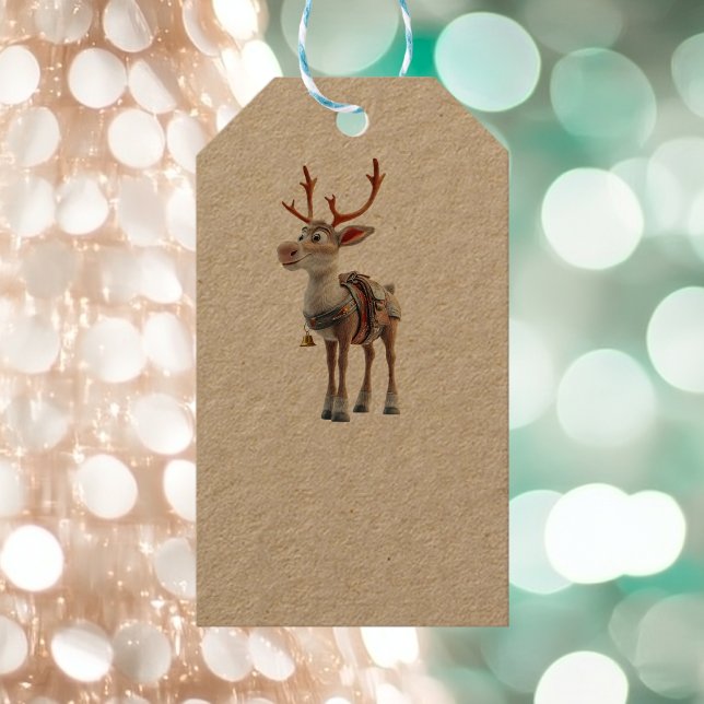 Proud Reindeer Kraft Gift Tags (Creator Uploaded)
