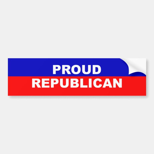 Proud Republican Bumper Sticker (Front)