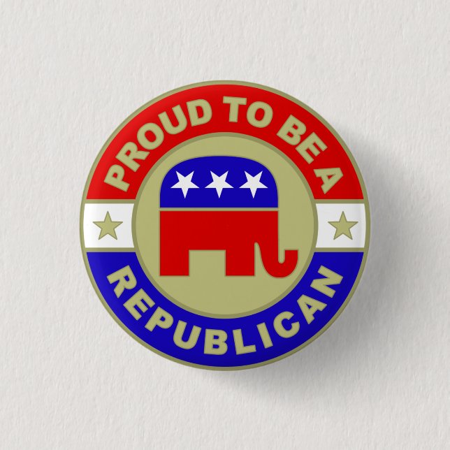 Proud Republican Button (Front)