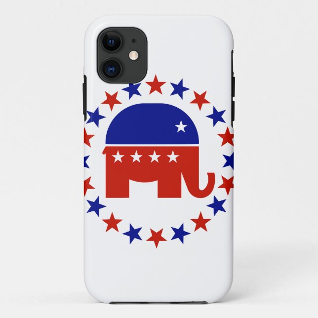 Proud Republican Circle Stars Case-Mate iPhone Case (Back)