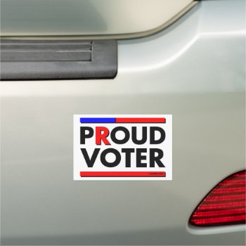 Proud Republican (R) Voter Car Magnet