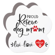 Proud Rescue Mom Car Magnet