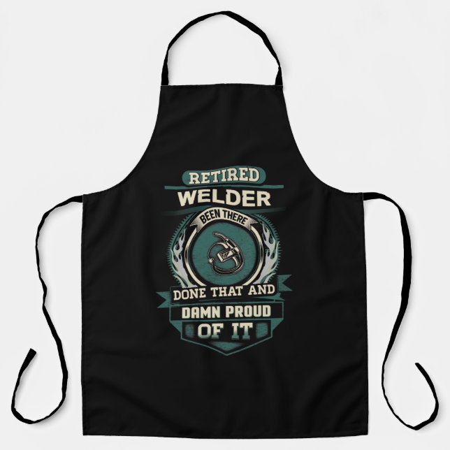 Proud Retired Welder Apron (Front)