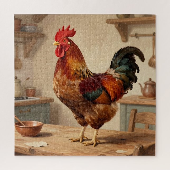 Proud Rooster Farmhouse Kitchen Jigsaw Puzzle (Vertical)