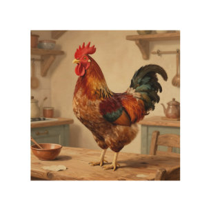 Proud Rooster Farmhouse Kitchen Wood Wall Art