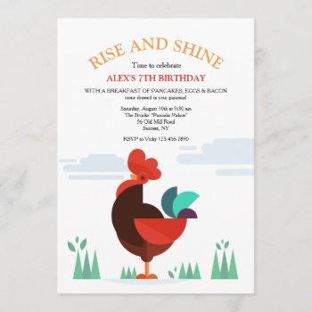 Proud Rooster Invitation by CottonLamb at Zazzle