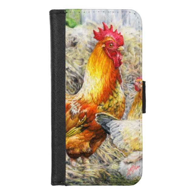 Proud Rooster iPhone Wallet Case (Front)
