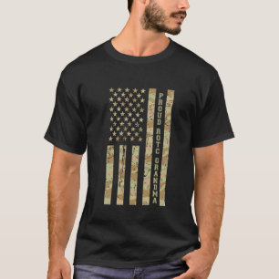 Proud ROTC Grandma Military Family Desert Camo Ame T-Shirt