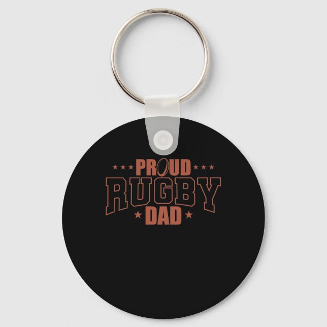 Proud Rugby Dad Football Sport Spieler Keychain (Front)